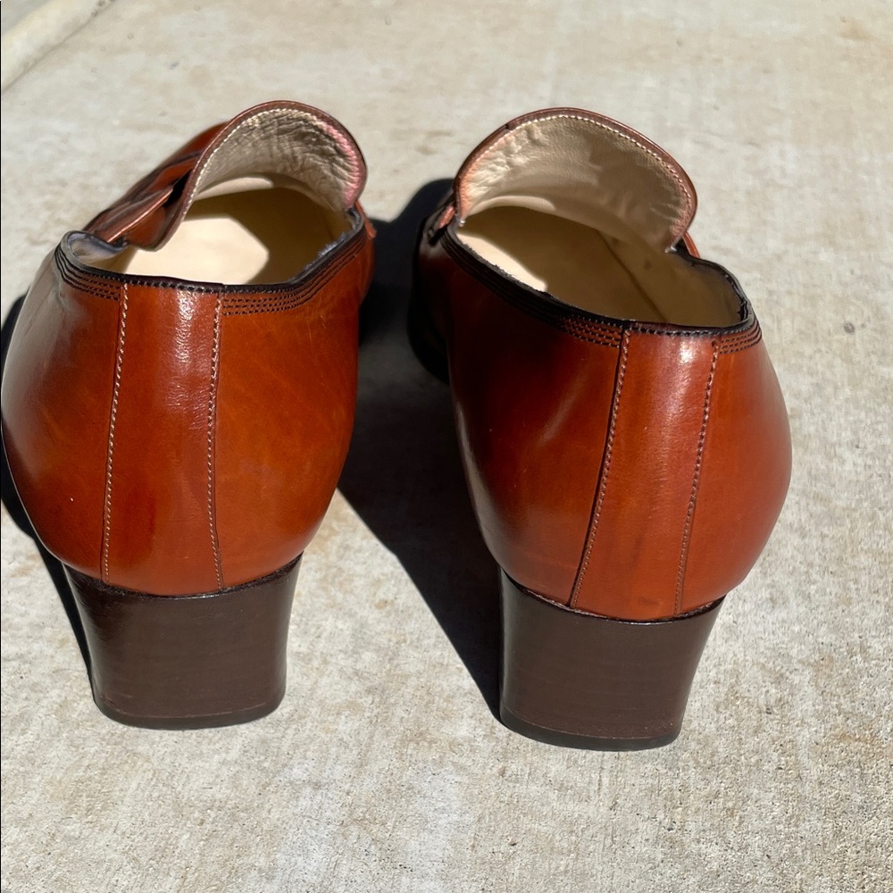 Bally Women's Chestnut Leather Loafers - Picture 7 of 7